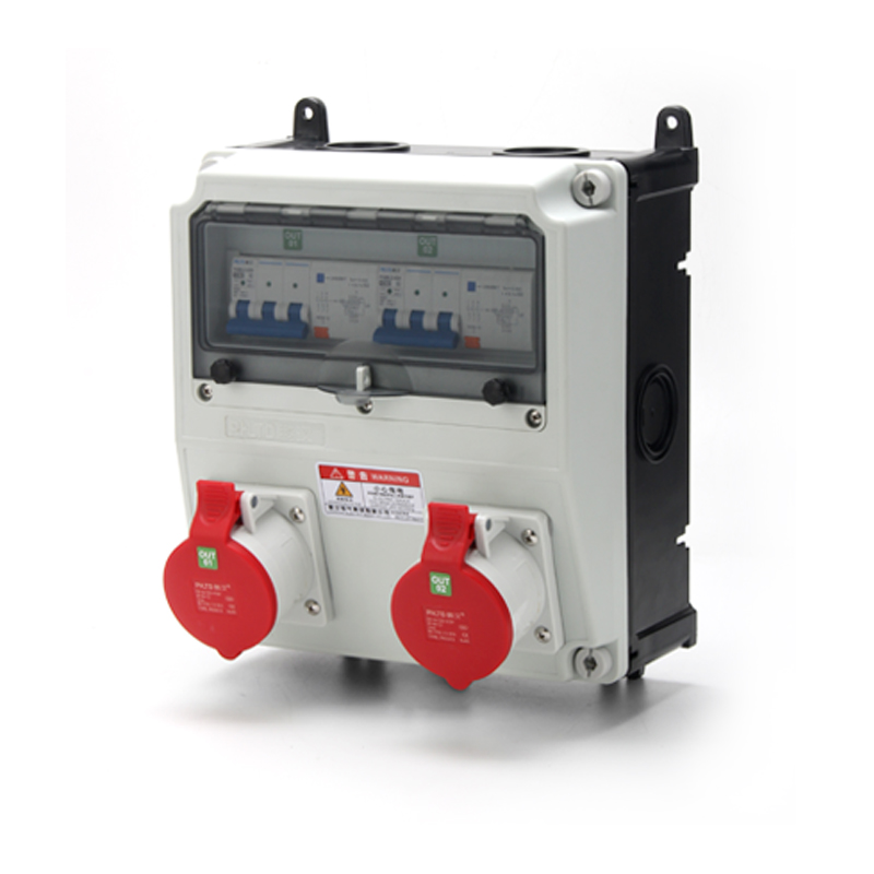 Распределительный щиток PHLTD с промышленными розетками 5P 32A и 5P 16A, защитой от утечки, размер 350x270x165 мм