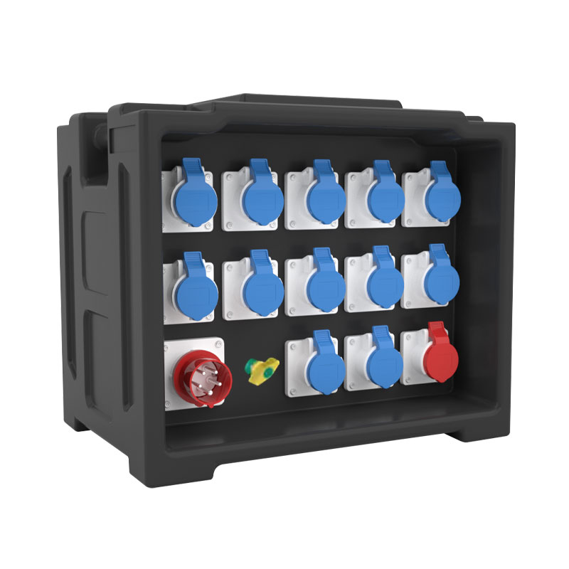 Портативный распределительный ящик PHLTD для сценического освещения с 13 промышленными розетками и одним пятиштырьковым штепселем, подходит для сцены и оборудования DJ