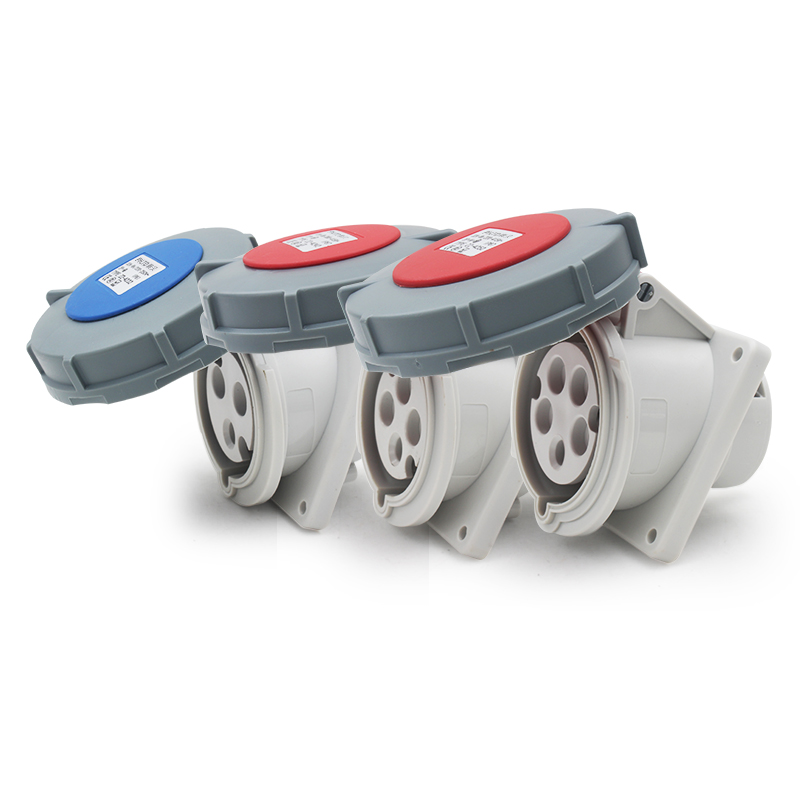 Промышленная вилка и розетка PHLTD с высокой нагрузкой и защитой IP67, 3, 4 и 5 контактов, 63А и 125А, скрытая наклонная монтажная база, 220-415В