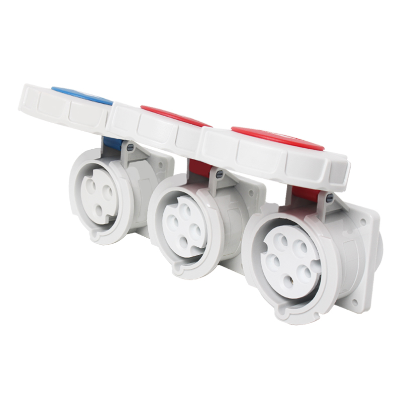 Промышленная вилка и розетка PHLTD с высокой нагрузкой и защитой IP67, 3, 4 и 5 контактов, 63А и 125А, скрытая прямая монтажная база, 220-415В